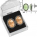 E103PE Antiqued Silver Lt Topaz Peach Oval Crystal Earrings 106372